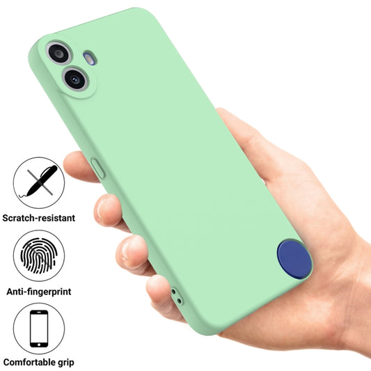 For Nothing CMF Phone 1 Solid Color Liquid Silicone Dropproof Full Coverage Phone Case(Green) - Nothing Cases by buy2fix | Online Shopping UK | buy2fix