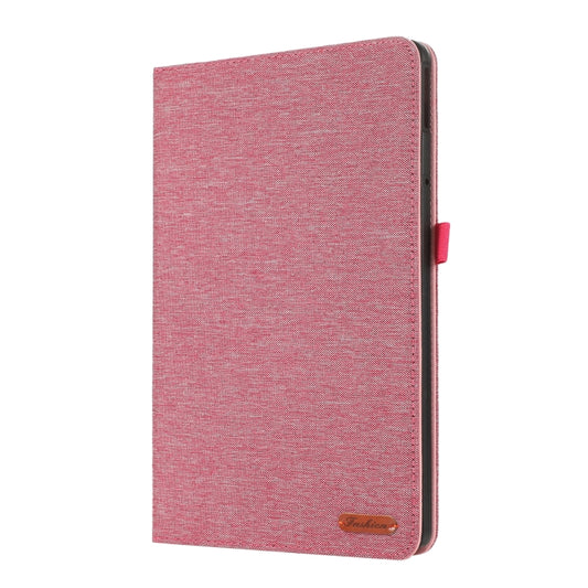 For Lenovo Tab M11 / Xiaoxin Pad 11 2024 Horizontal Flip TPU + Fabric PU Leather Tablet Case(Rose Red) by buy2fix