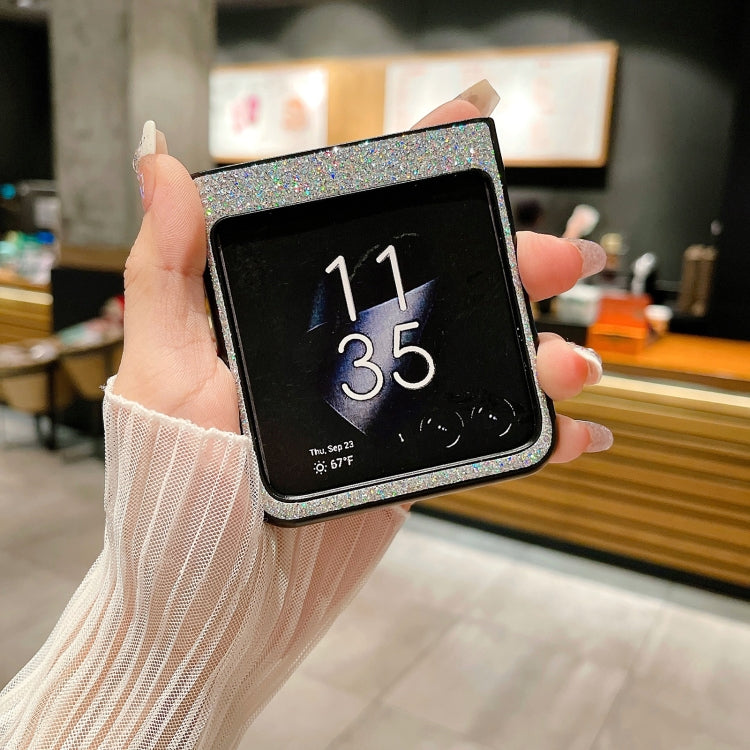 For Motorola Razr 40 Ultra Gradient Color Glitter Shockproof Protective Phone Case(Green) by buy2fix