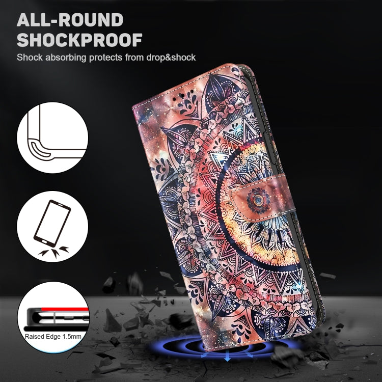 For Samsung Galaxy S24+ 5G 3D Painted Leather Phone Case(Colorful Mandala) by buy2fix