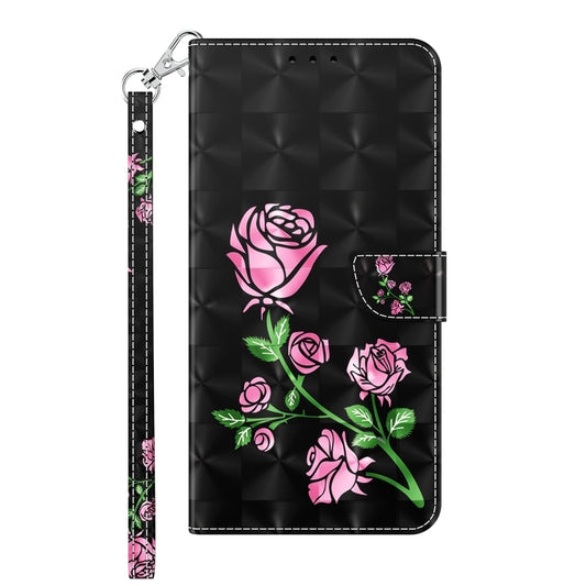 For Samsung Galaxy S24 Ultra 5G 3D Painted Leather Phone Case(Rose) by buy2fix