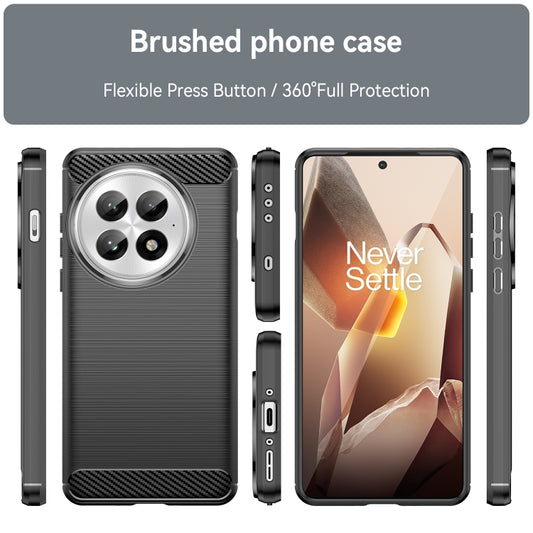 For OnePlus 13 Carbon Fiber Brushed Texture TPU Phone Case(Black) by buy2fix