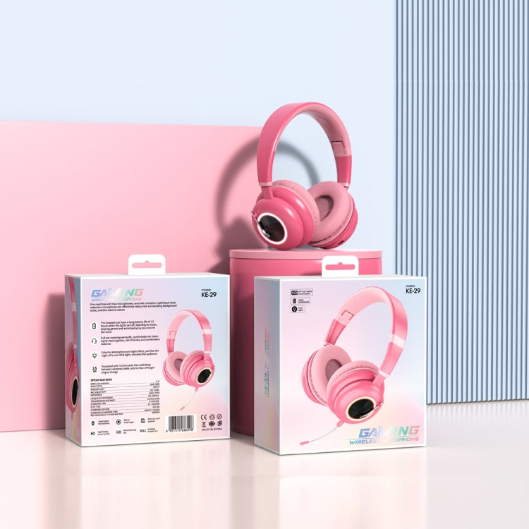 T&G KE-29 Foldable Wireless Headset with Microphone(Pink) by T&G