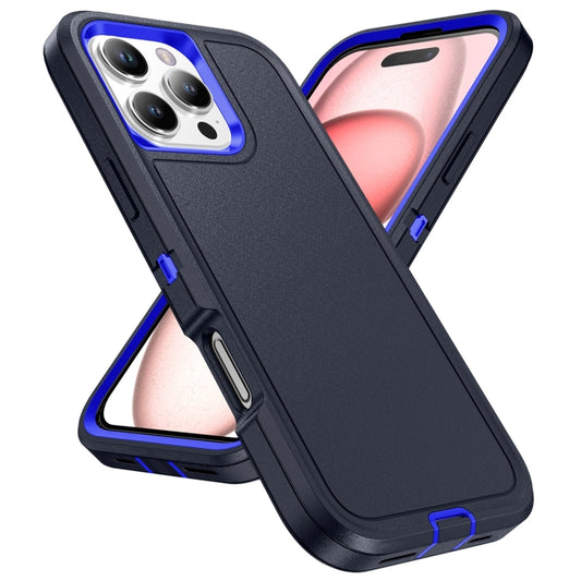 For iPhone 16 Pro Max Life Waterproof Rugged Phone Case(Dark Blue + Royal Blue) by buy2fix