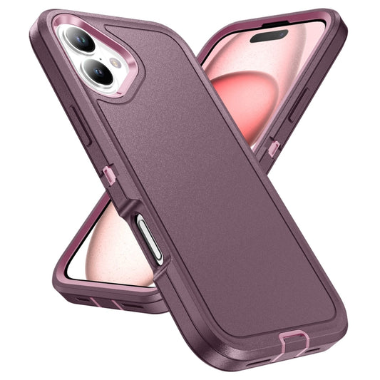 For iPhone 16 Plus Life Waterproof Rugged Phone Case(Purple + Pink) by buy2fix