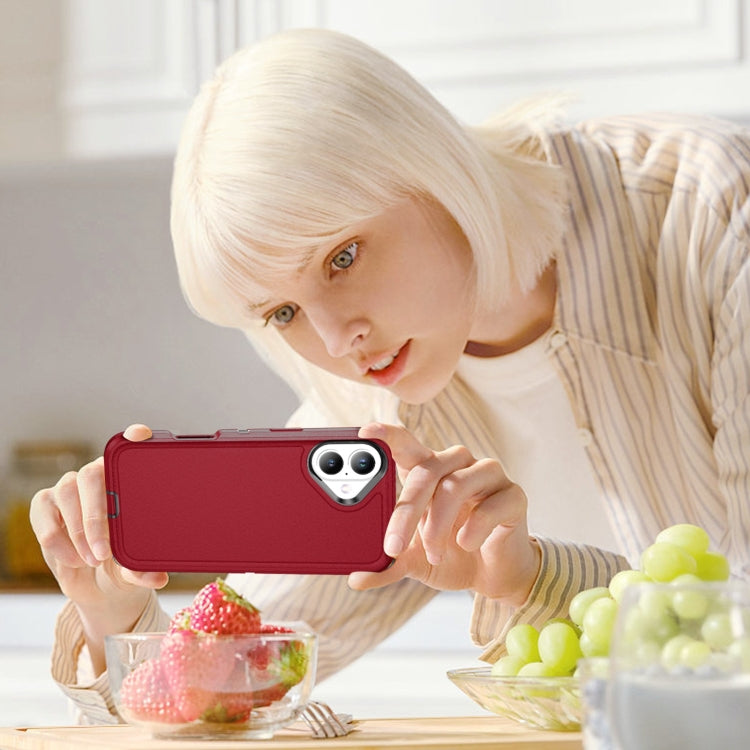 For iPhone 16 Life Waterproof Rugged Phone Case(Red + Black) by buy2fix