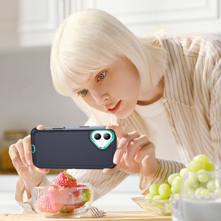 For iPhone 16 Life Waterproof Rugged Phone Case(Dark Blue + Light Blue) by buy2fix