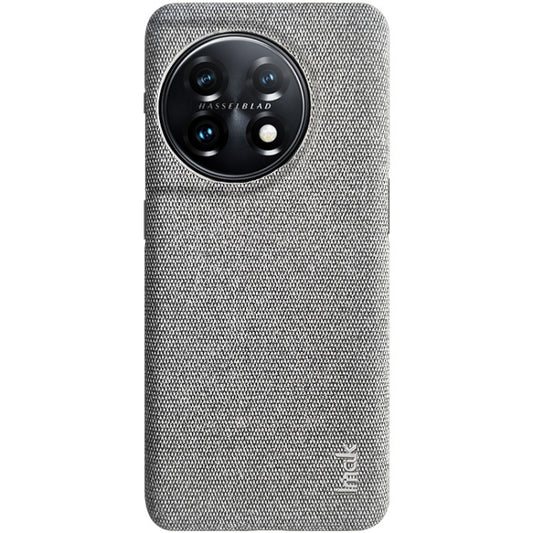 For OnePlus 11 5G imak Ruiyi Series Cloth Texture PU + PC Phone Case(Light Grey) by imak