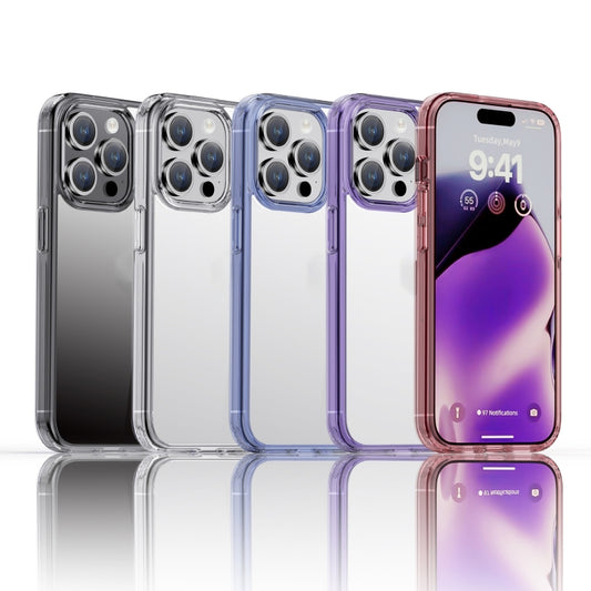 For iPhone 15 Pro Max iPAKY Hanguang Series Transparent TPU+PC Phone Case(Transparent Purple) by iPAKY