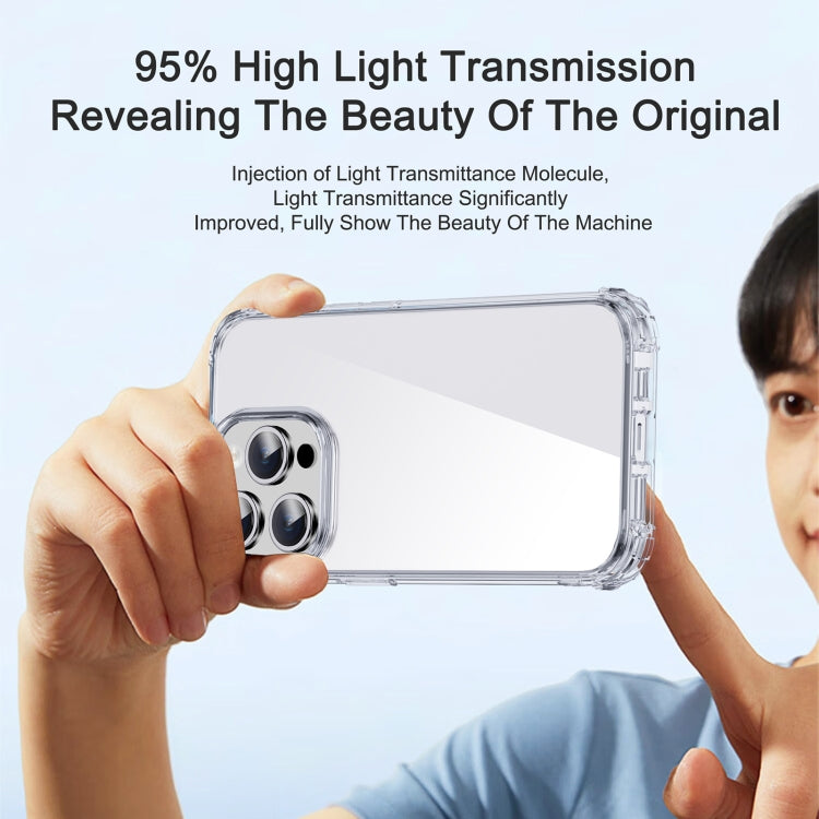 For iPhone 15 Pro iPAKY Crystal Clear Series Shockproof PC + TPU Protective Phone Case(Transparent) - iPhone 15 Pro Cases by iPAKY | Online Shopping UK | buy2fix