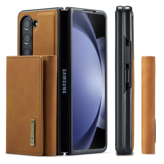 For Samsung Galaxy Z Fold5 DG.MING M1 Series 3-Fold Multi Card Wallet + Magnetic Phone Case(Brown) by DG.MING