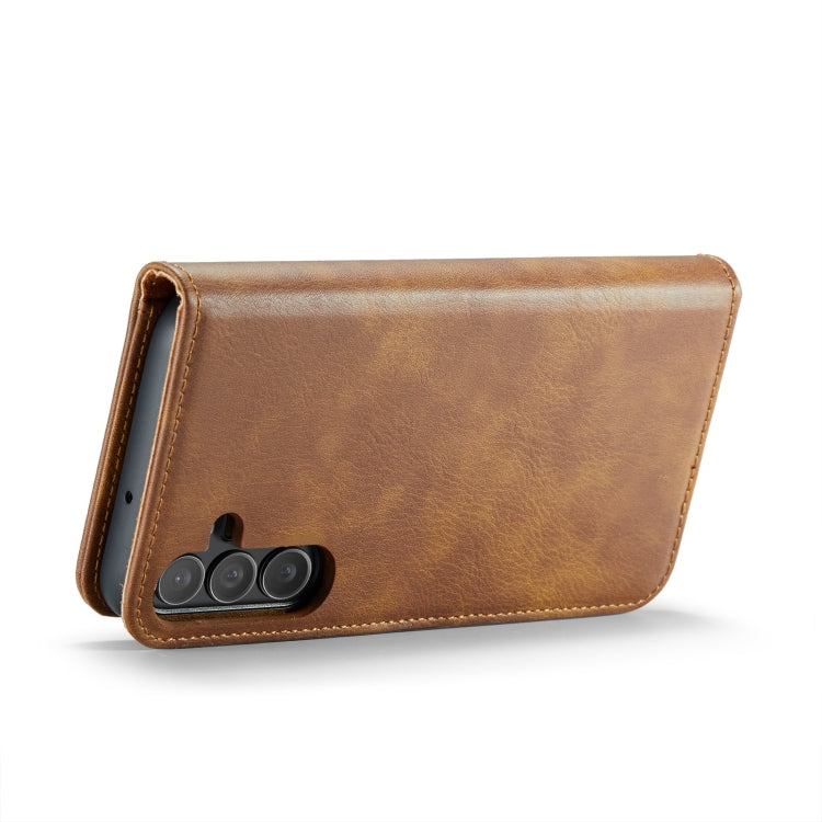 For Samsung Galaxy A15 5G / A15 4G DG.MING Crazy Horse Texture Detachable Magnetic Leather Case(Brown) by DG.MING