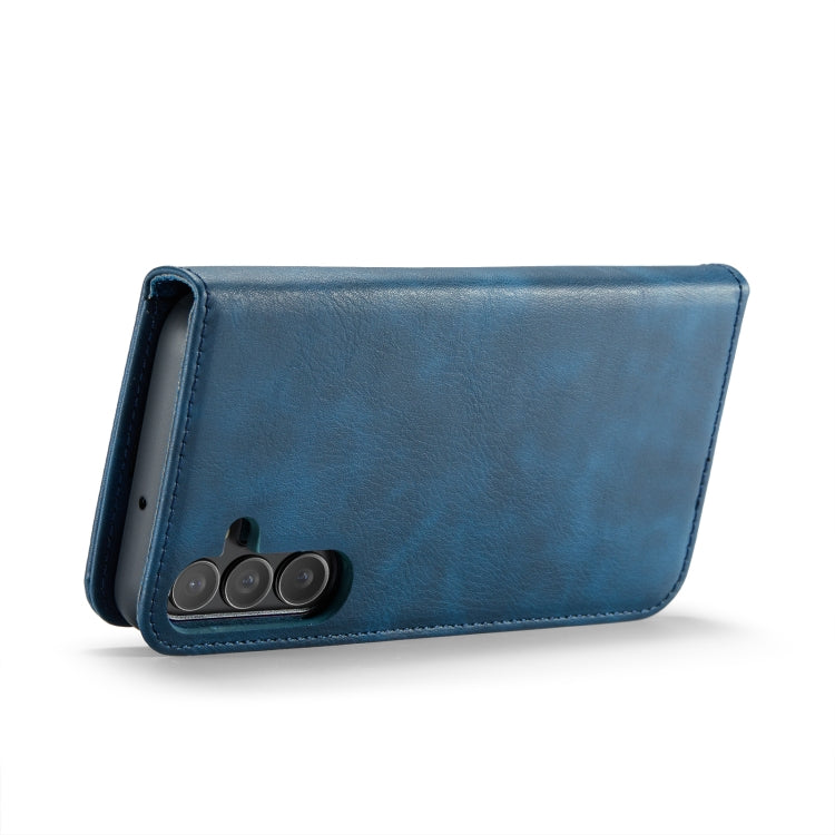 For Samsung Galaxy A15 5G / A15 4G DG.MING Crazy Horse Texture Detachable Magnetic Leather Case(Blue) by DG.MING