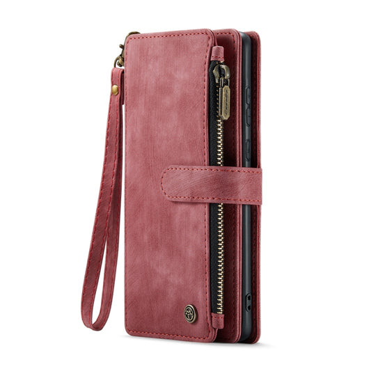 For Samsung Galaxy A55 5G CaseMe C30 Card Slots Zipper Wallet Leather Phone Case(Red) by CaseMe