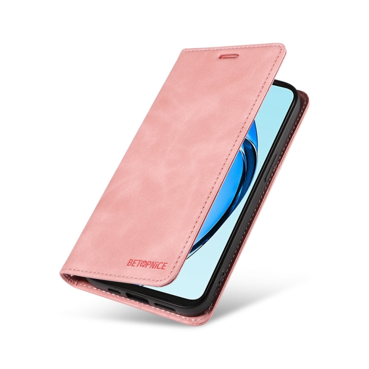 For OPPO A60 4G Global BETOPNICE Suction RFID Anti-theft Leather Phone Case(Pink) by BETOPNICE