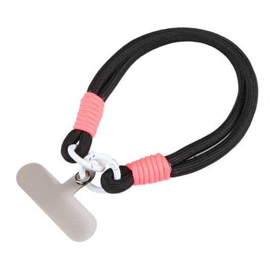 Dopamine Color Double Buckle Twist Rope Short Lanyard(Black Rose White) - Lanyards & Wrist Straps by buy2fix | Online Shopping UK | buy2fix