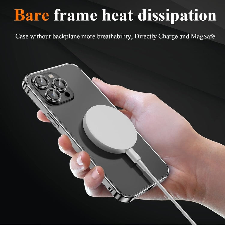 For iPhone 14 Pro Max 3 in 1 Ultra-thin Metal Frame + Lens + Film Phone Protection Set(Black) - iPhone 14 Pro Max Cases by buy2fix | Online Shopping UK | buy2fix