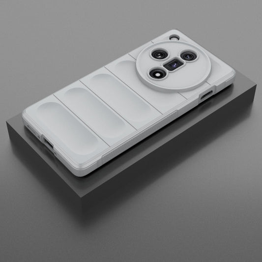 For OPPO Find X7 5G Magic Shield TPU + Flannel Phone Case(Grey) by buy2fix