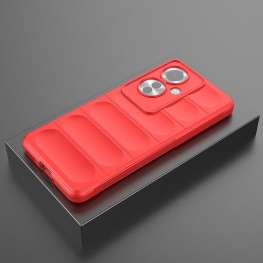 For OPPO Reno11 F 5G Global Magic Shield TPU + Flannel Phone Case(Red) by buy2fix