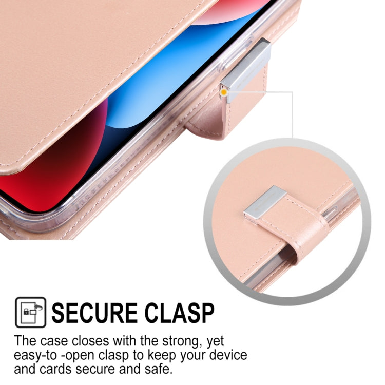 For iPhone 15 GOOSPERY RICH DIARY Crazy Horse Texture Leather Phone Case(Gold) - iPhone 15 Cases by GOOSPERY | Online Shopping UK | buy2fix