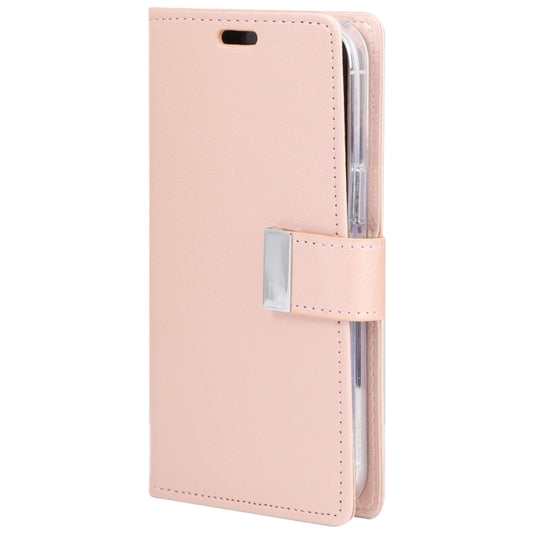 For iPhone 15 Pro GOOSPERY RICH DIARY Crazy Horse Texture Leather Phone Case(Rose Gold) - iPhone 15 Pro Cases by GOOSPERY | Online Shopping UK | buy2fix