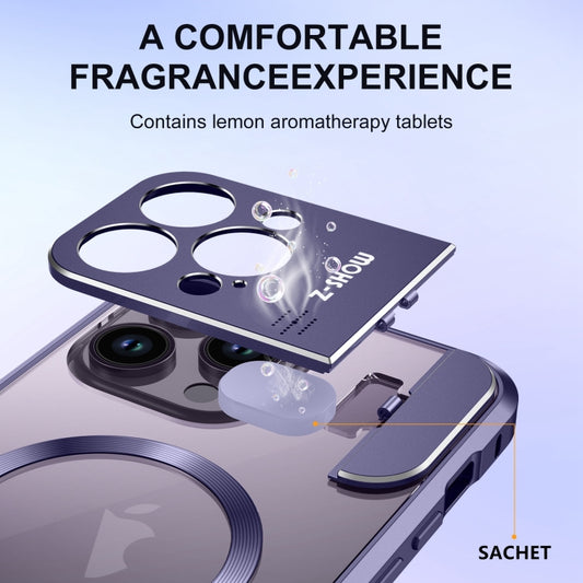 For iPhone 15 Pro Aromatherapy Holder Single-sided MagSafe Magnetic Phone Case(White) by buy2fix