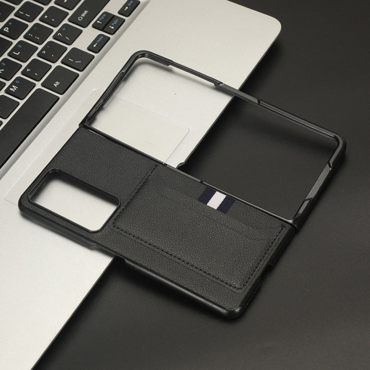 For Honor Magic V2 Litchi Texture Card Slot Phone Case(Black) by buy2fix