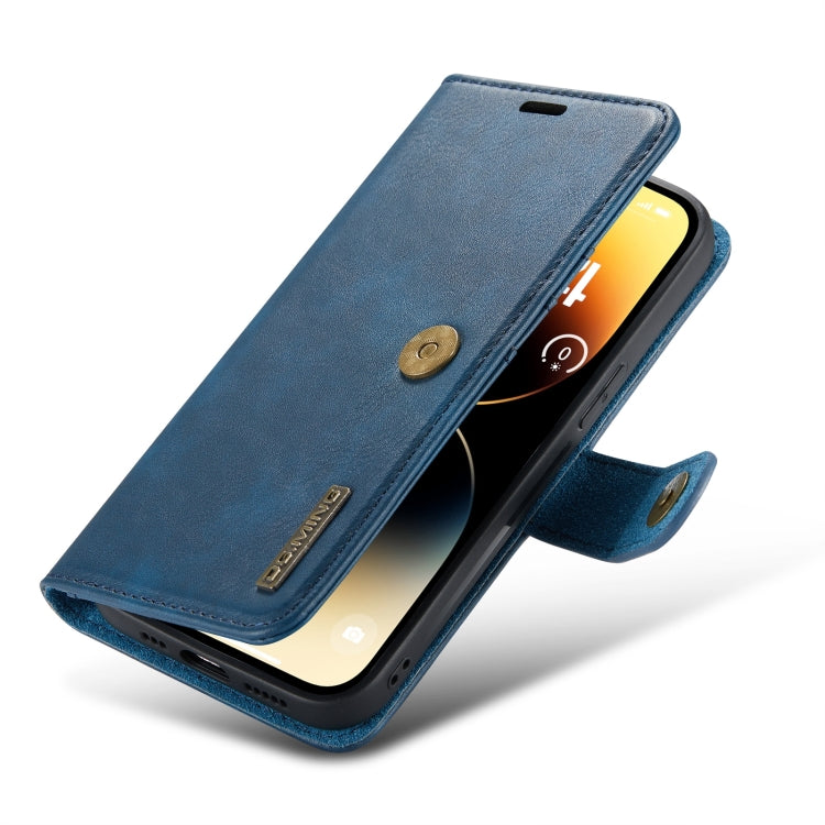 For iPhone 15 Pro Max DG.MING Crazy Horse Texture Detachable Magnetic Leather Phone Case(Blue) by DG.MING