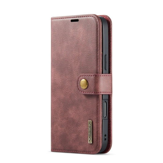 For iPhone 16 Pro Max DG.MING Crazy Horse Texture Detachable Magnetic Leather Phone Case(Red) by DG.MING