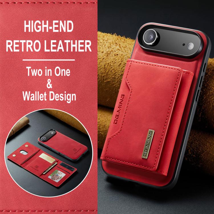For iPhone 17 Air DG.MING M2 Series 3-Fold Card Bag Wallet Leather Phone Case(Red) - iPhone 17 Air Cases by DG.MING | Online Shopping UK | buy2fix