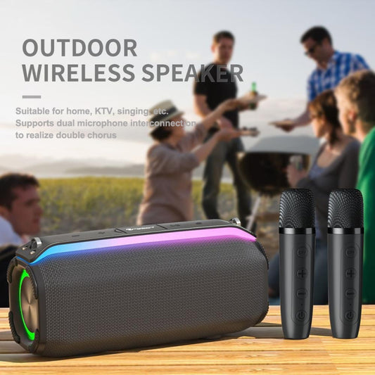 New RiXing NR8809 20W Outdoor Portable TWS Smart Wireless Bluetooth Speaker, Style:Dual Mic(Blue) - Desktop Speaker by NewRixing | Online Shopping UK | buy2fix