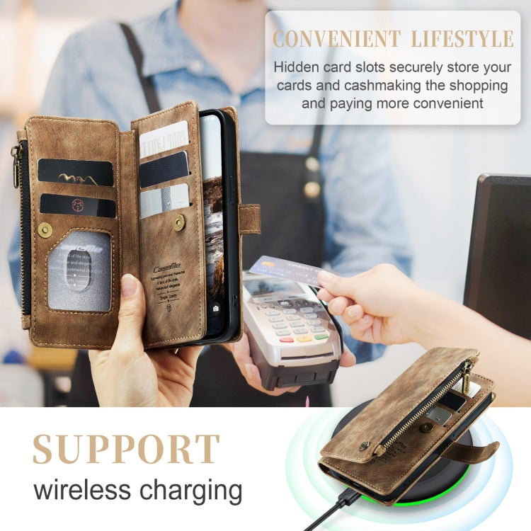 For iPhone 15 Plus CaseMe C30 Multifunctional Leather Phone Case(Brown) by CaseMe