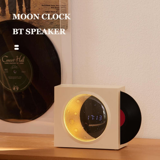 X09 Moon Clock Bluetooth Speaker Desktop Smart Wireless Speaker(White) - Desktop Speaker by buy2fix | Online Shopping UK | buy2fix