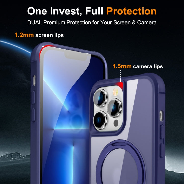 For iPhone 13 Pro MagSafe Magnetic Rotating Holder Phone Case(Klein Blue) by buy2fix