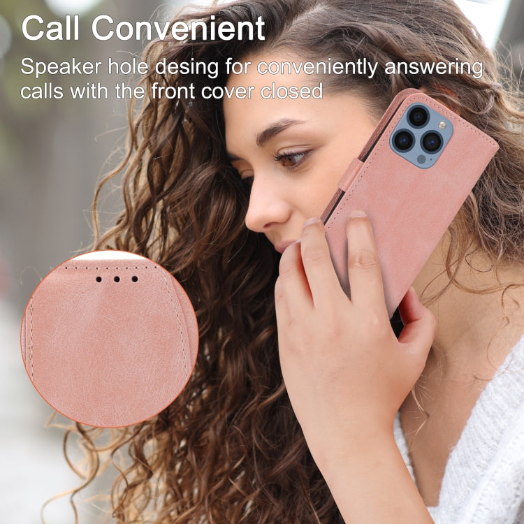 For iPhone 16 Pro Max Oil Skin Zipper Wallet Leather Phone Case(Pink) by buy2fix