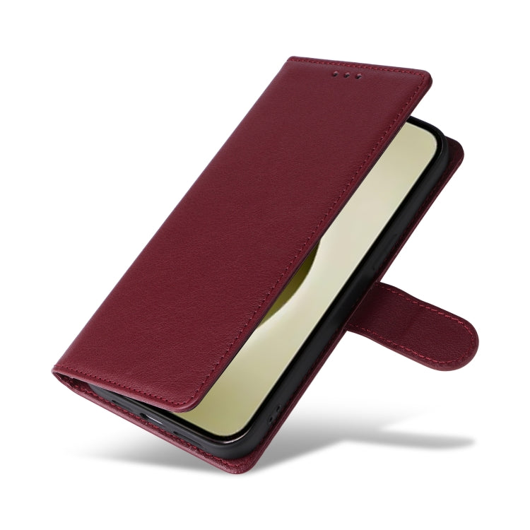 For iPhone 16 Pro 3-Card Slots Multifunctional Leather Phone Case(Wine Red) by buy2fix