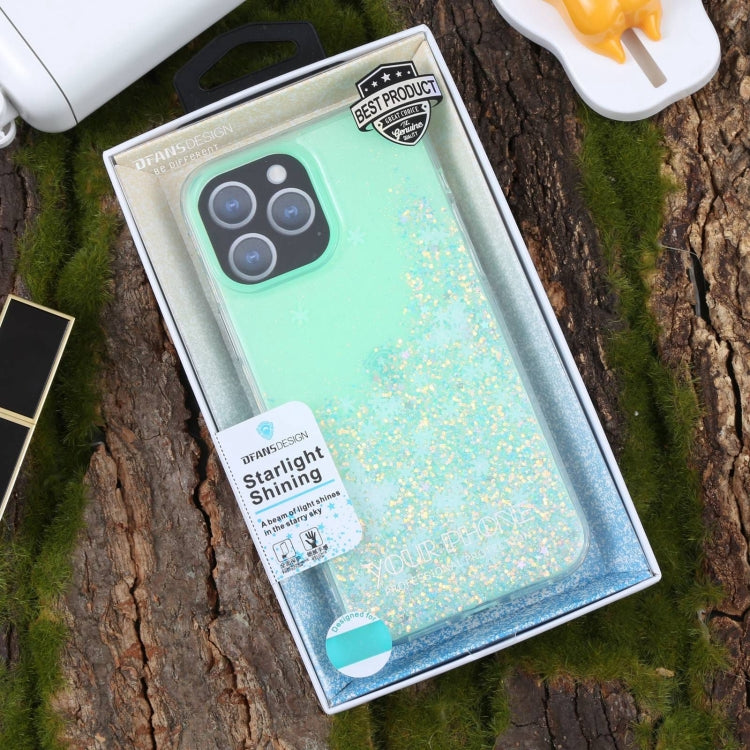 For iPhone 15 Pro Max DFANS DESIGN Snowflake Starlight Shining Phone Case(Green) by DFANS DESIGN
