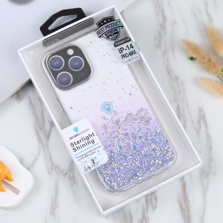 For iPhone 15 Pro DFANS DESIGN Golden Diamond TPU+PC Phone Case(Purple) - iPhone 15 Pro Cases by DFANS DESIGN | Online Shopping UK | buy2fix