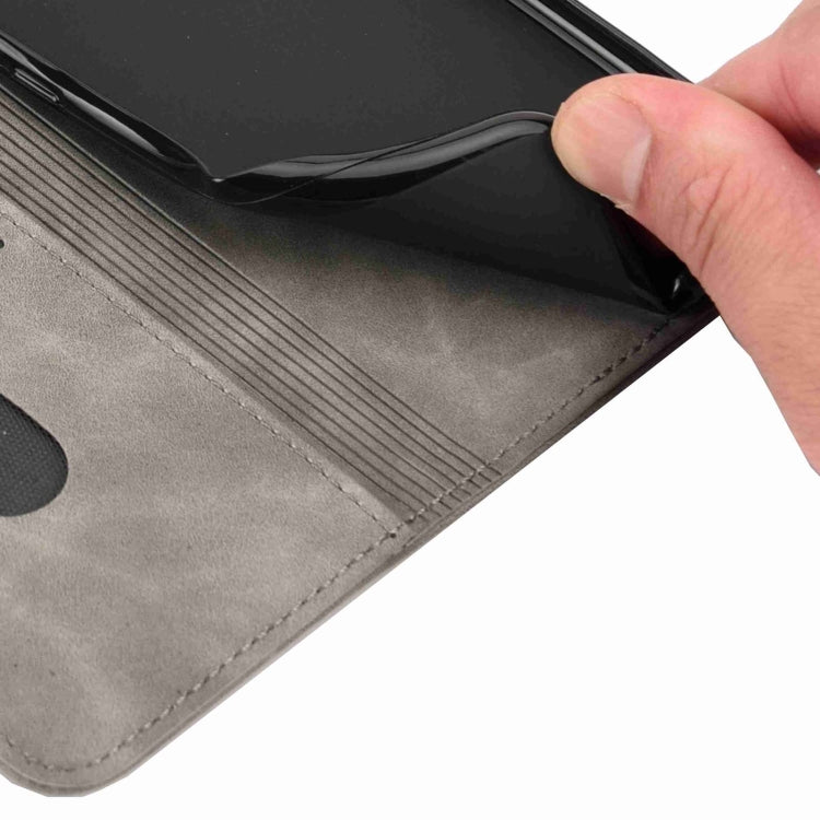 For iPhone 16 Pro Skin Feel Splicing Leather Phone Case(Grey) by buy2fix