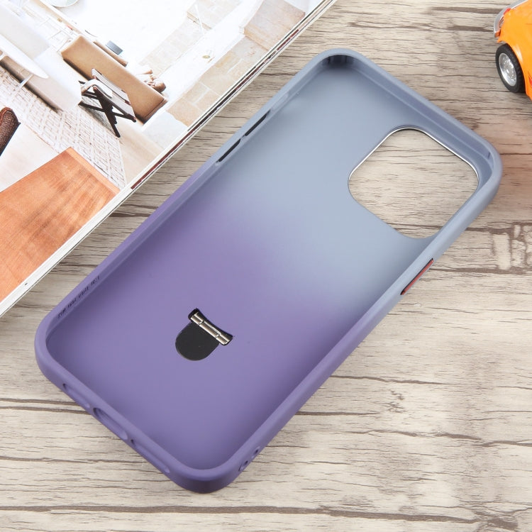 For iPhone 14 Pro Gradient MagSafe Holder Liquid TPU Hybrid PC Phone Case(Blue Purple) by buy2fix