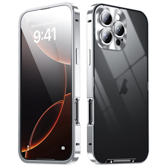 For iPhone 16 Pro Frosted Metal Phone Case(Silver) by buy2fix