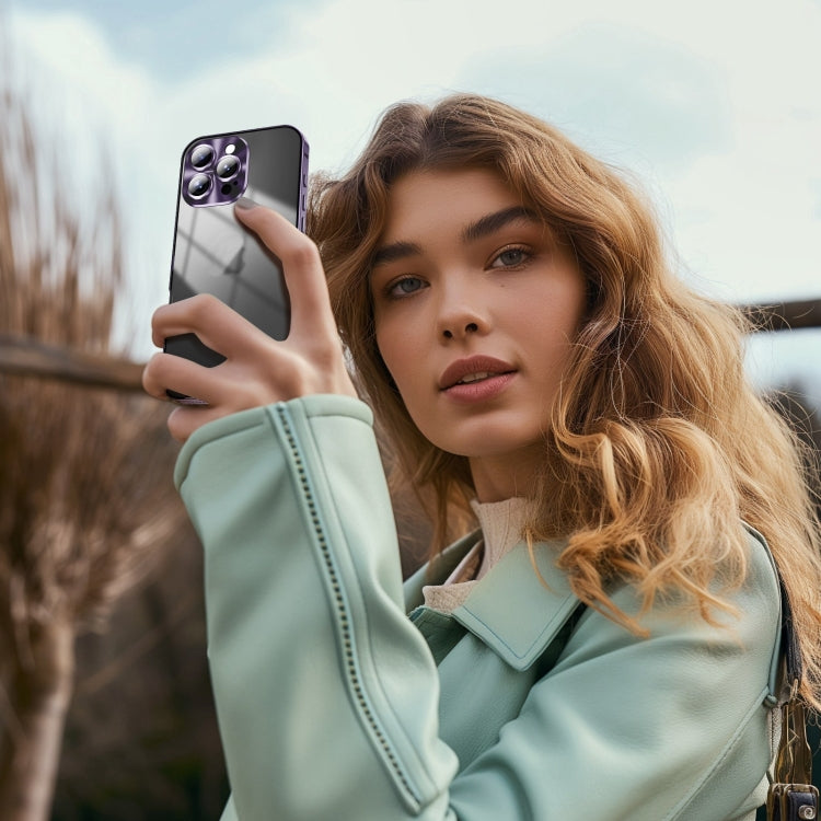 For iPhone 16 Pro Frosted Metal Phone Case(Purple) by buy2fix