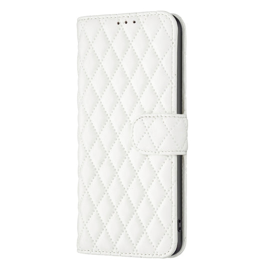 For Honor 90 Lite/X50i Diamond Lattice Wallet Flip Leather Phone Case(White) by buy2fix