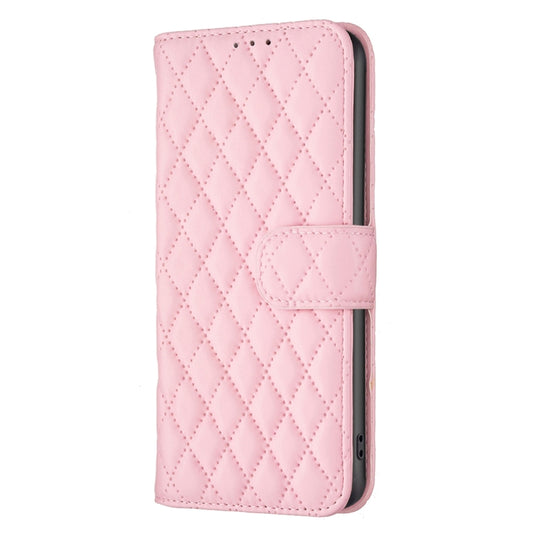 For Honor 90 5G Diamond Lattice Wallet Flip Leather Phone Case(Pink) by buy2fix