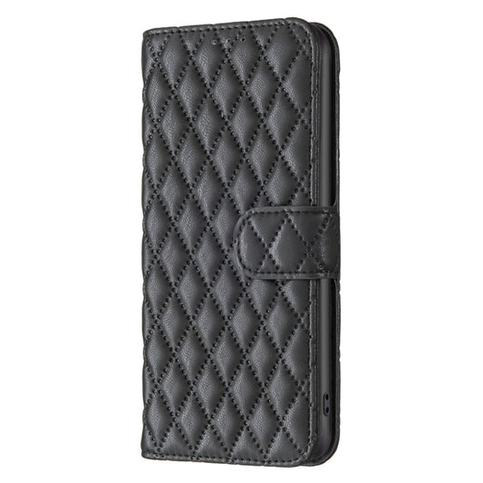 For Honor 90 5G Diamond Lattice Wallet Flip Leather Phone Case(Black) by buy2fix
