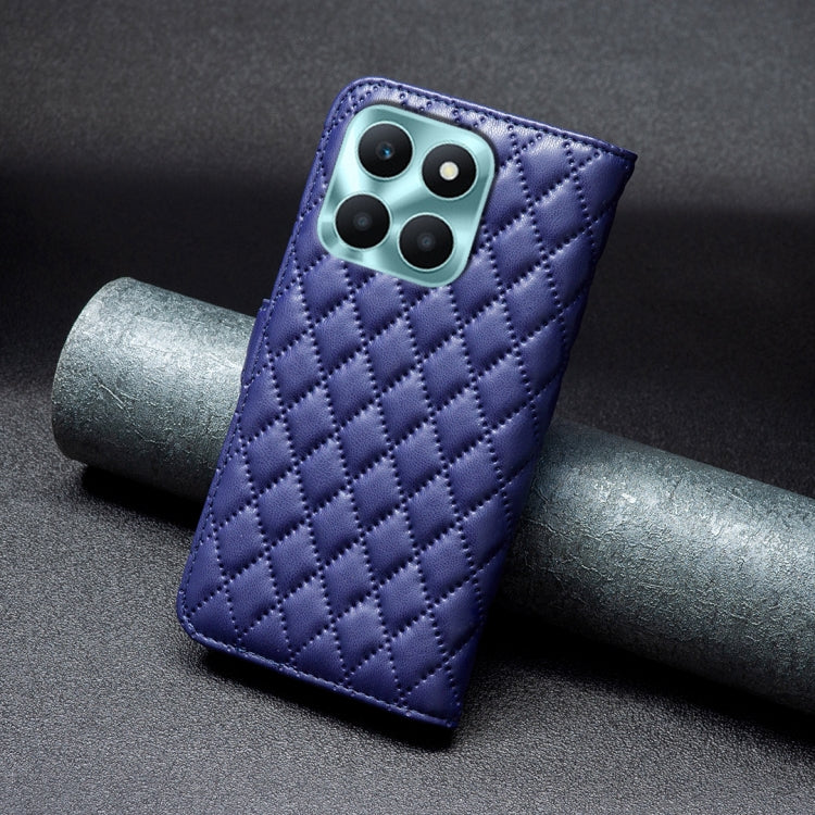 For Honor X6a Diamond Lattice Wallet Flip Leather Phone Case(Blue) by buy2fix