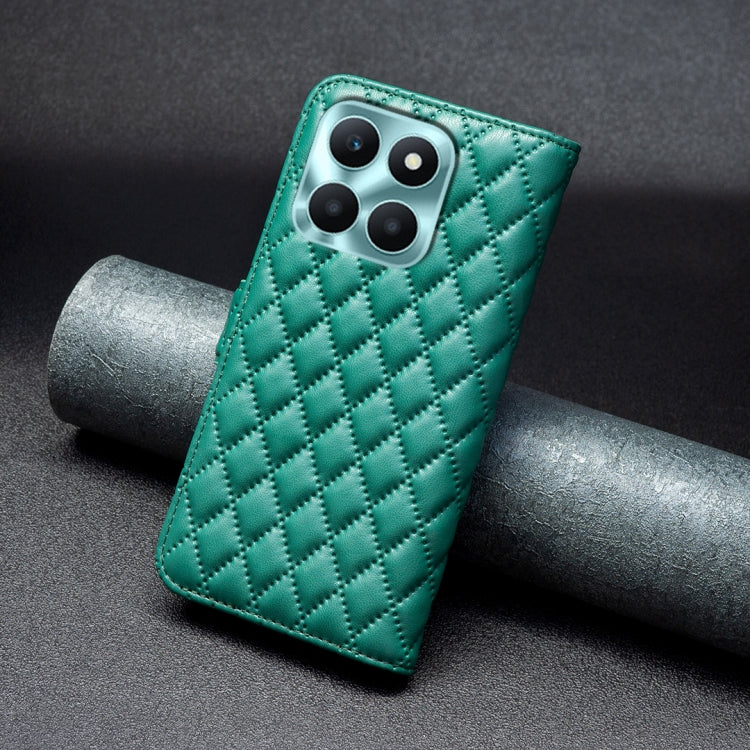 For Honor X6a Diamond Lattice Wallet Flip Leather Phone Case(Green) by buy2fix