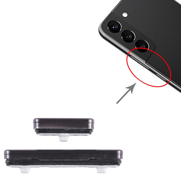 For Samsung Galaxy S22+ 5G SM-S906 10pcs Power Button + Volume Control Button(Black) - by buy2fix | Online Shopping UK | buy2fix