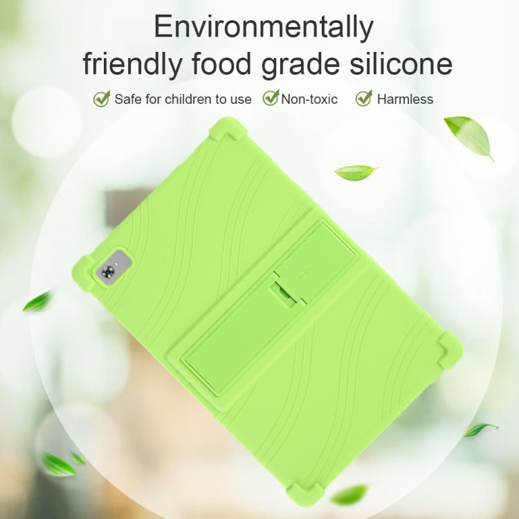 For Teclast M40 Plus Shockproof Silicone Tablet Protective Case with Holder(Red) by buy2fix