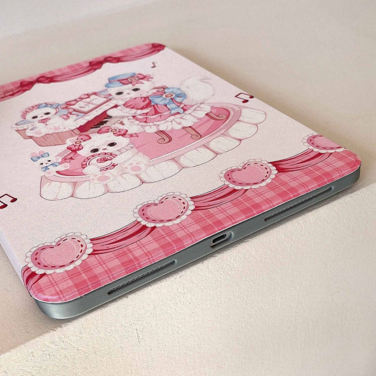 For iPad Air 11 2025 / 2024 Painted Magnetic Split Leather Tablet Case(Bichon Frise) by buy2fix